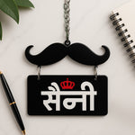 Moustache Style Custom Name Car Hanger | Love Craft Gifts
