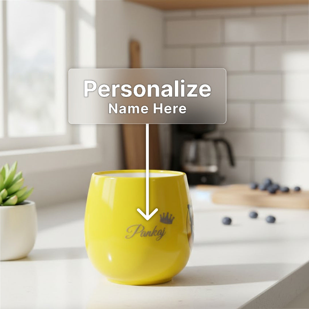Personalized Yellow Emoji Mug with Name (250 ml) | Love Craft Gifts