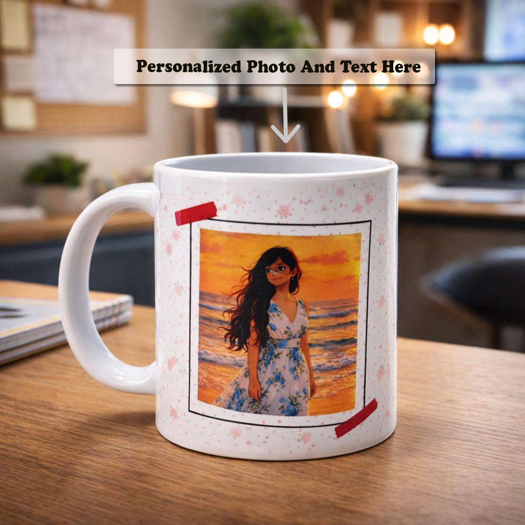 Personalized Polaroid Style Photo Mug – 250ml | Love Craft Gifts