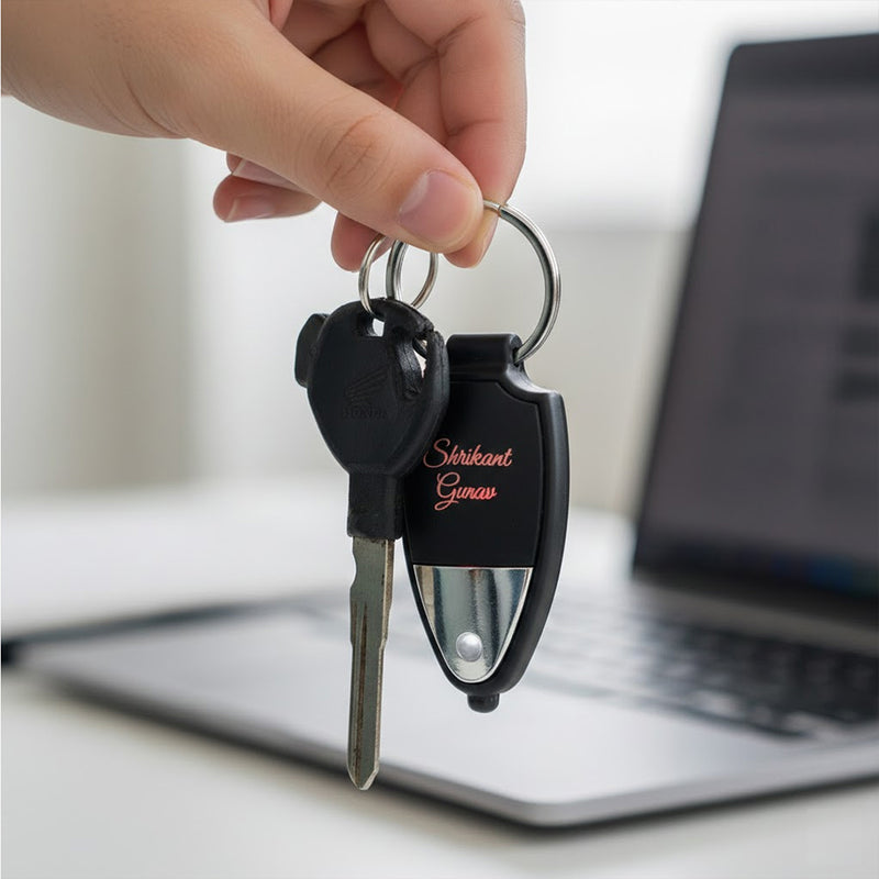 Personalized RGB Glow Name Keychain – Multicolor LED Light Gift | Love Craft Gifts