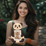 Personalized Panda Wooden Photo Frame (5x8 Inch) – Cute Custom Baby Memory Gift | Love Craft Gifts™