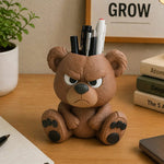Personalized Cute Teddy Pen Stand – Custom Name Desk Organizer Gift for Couples & Kids | Love Craft Gifts™