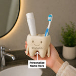 Personalized Toothbrush Holder Cup (Standard Size) – Custom Name Plastic Bathroom Organizer Gift | Love Craft Gifts™