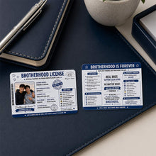 Personalized Brotherhood License Photo Card | Brother for Life Keepsake Gift | Love Craft Gifts™