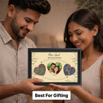 Personalized Long Distance Relationship Map Frame Custom Photo Couple Gift 8x12" | Love Craft Gifts