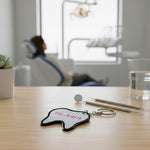 Personalized Tooth Shape Keychain (2 × 3 Inch) – Custom Name Dental Key Ring | Love Craft Gifts