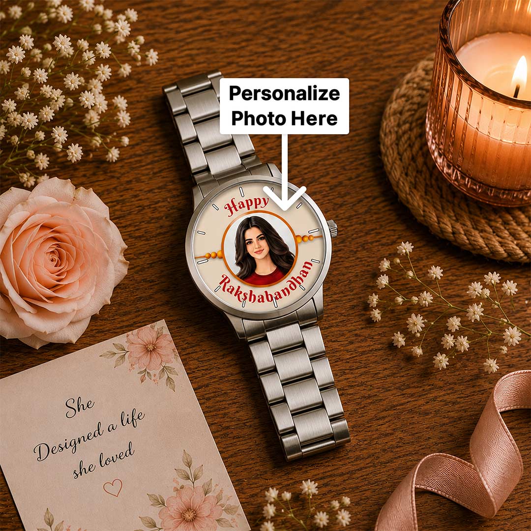 Personalized Photo Watch for Women | Stainless Steel Wrist Watch with Premium Gift Box | Birthday, Anniversary & Gift for Her | Love Craft Gifts™