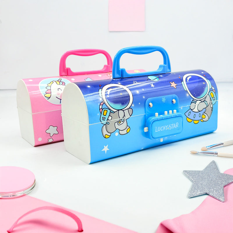 Personalized  Kids Pencil Box With Password Security / Kids Makeup kit