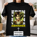 Personalized Anime Attack Style Name T-Shirt for Men & Women – Custom Printed Black Tee | Love Craft Gifts
