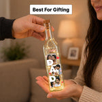 Personalized Dad Photo LED Bottle Lamp (Standard Size) – Custom Father Memory Light Gift with Photos | Love Craft Gifts™