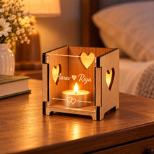 Personalized Couple Candle Holder | Romantic Heart Tealight Stand | Love Craft Gifts™