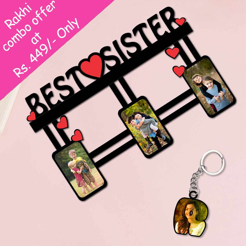 Photo collage frame- Rakhi Sister Gift | Love Craft Gifts