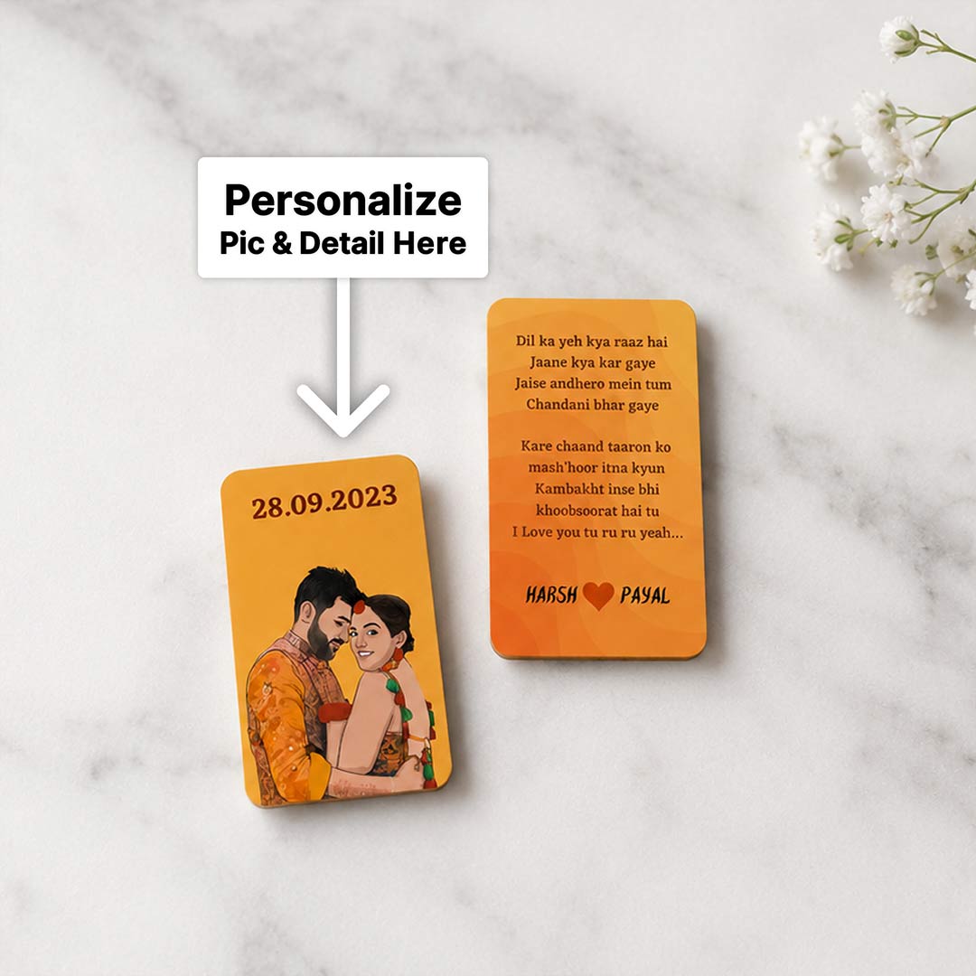 Personalized Couple Cartoon Photo & Love Message Card | Romantic Keepsake Gift | Love Craft Gifts™