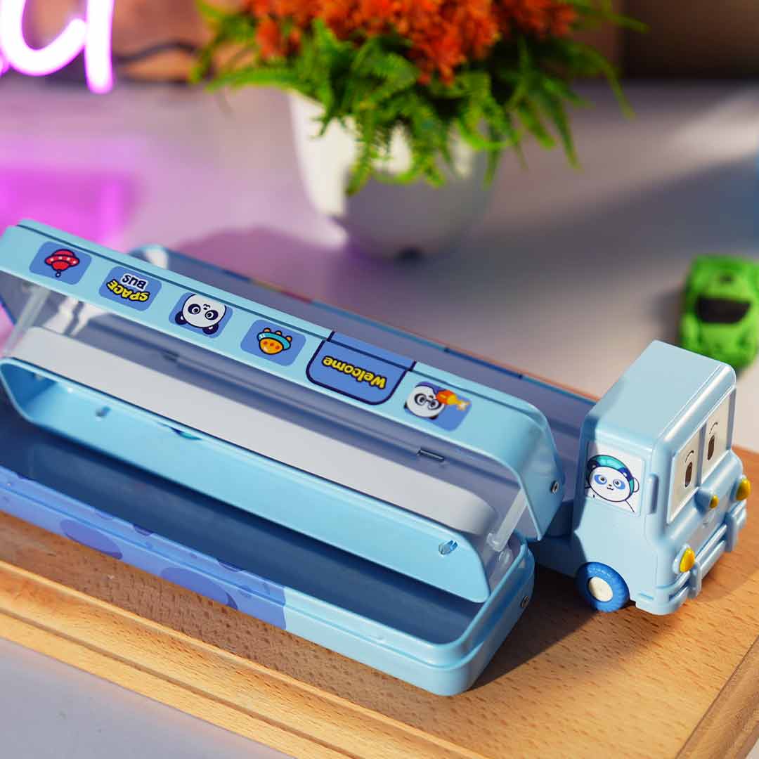 Personalized Space Bus Pencil Box