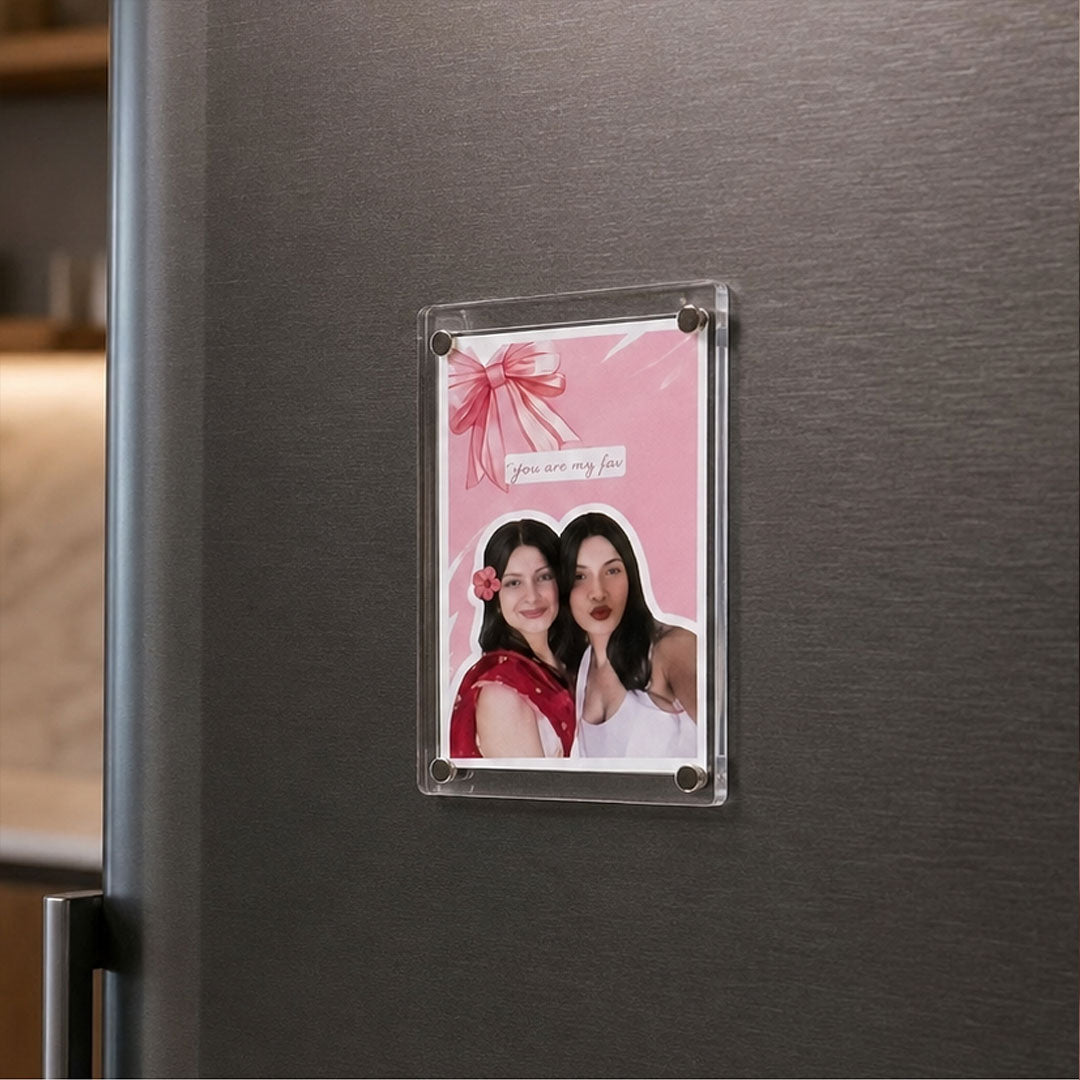 Personalized Best Friend Acrylic Photo Fridge Magnet | Bestie & BFF Friendship Gift | Love Craft Gifts™