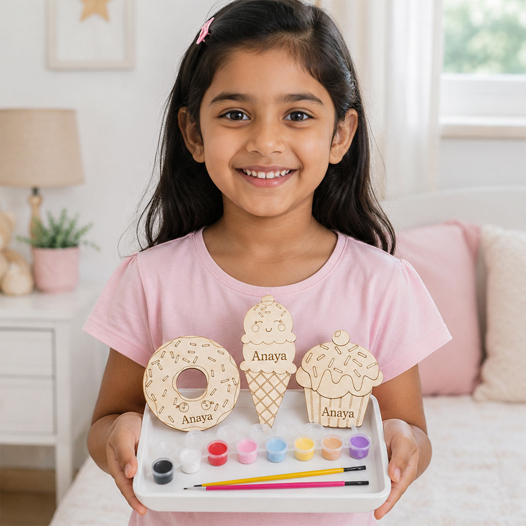 Personalized DIY Donut, Ice Cream & Cupcake Painting Kit for Kids | Creative Gift for Kids | Love Craft Gifts™