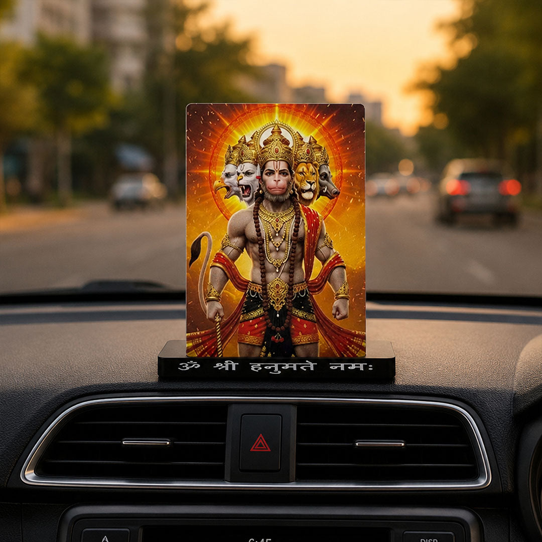 Panchmukhi Hanuman Acrylic Car Dashboard- 2.5x3.5