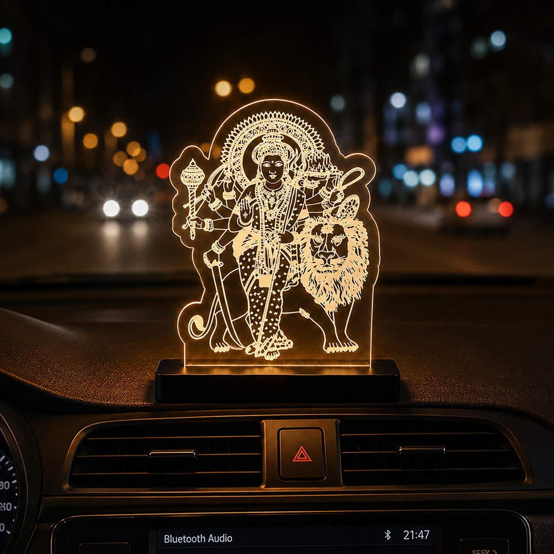 Sherawali Mata Car Dashboard Lamp