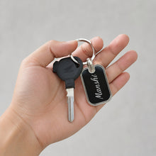 Personalized Rounded Rectangle Metal Keychain 5x2 CM | Premium Stainless Steel Name Key Ring | Love Craft Gifts™