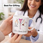 Personalized Doctor Theme Coffee Mug Custom Name Medical Gift Ceramic Cup 350ml | Love Craft Gifts