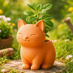 Personalized Cute Cat Planter – Custom Name Plant Pot Gift for Home Decor | Love Craft Gifts™