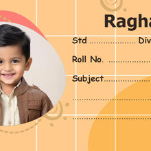 Personalized Gradient Abstract Name Slips | 12x18" Sheet with 36 Labels