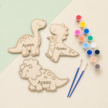 Personalized DIY Dinosaur Painting Kit for Kids | Wooden Dinosaur Art & Craft Set | Creative Gift for Kids | Love Craft Gifts™