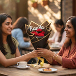 Personalized Red Rose Crochet Bouquet | Handmade Forever Flower Gift | Love Craft Gifts