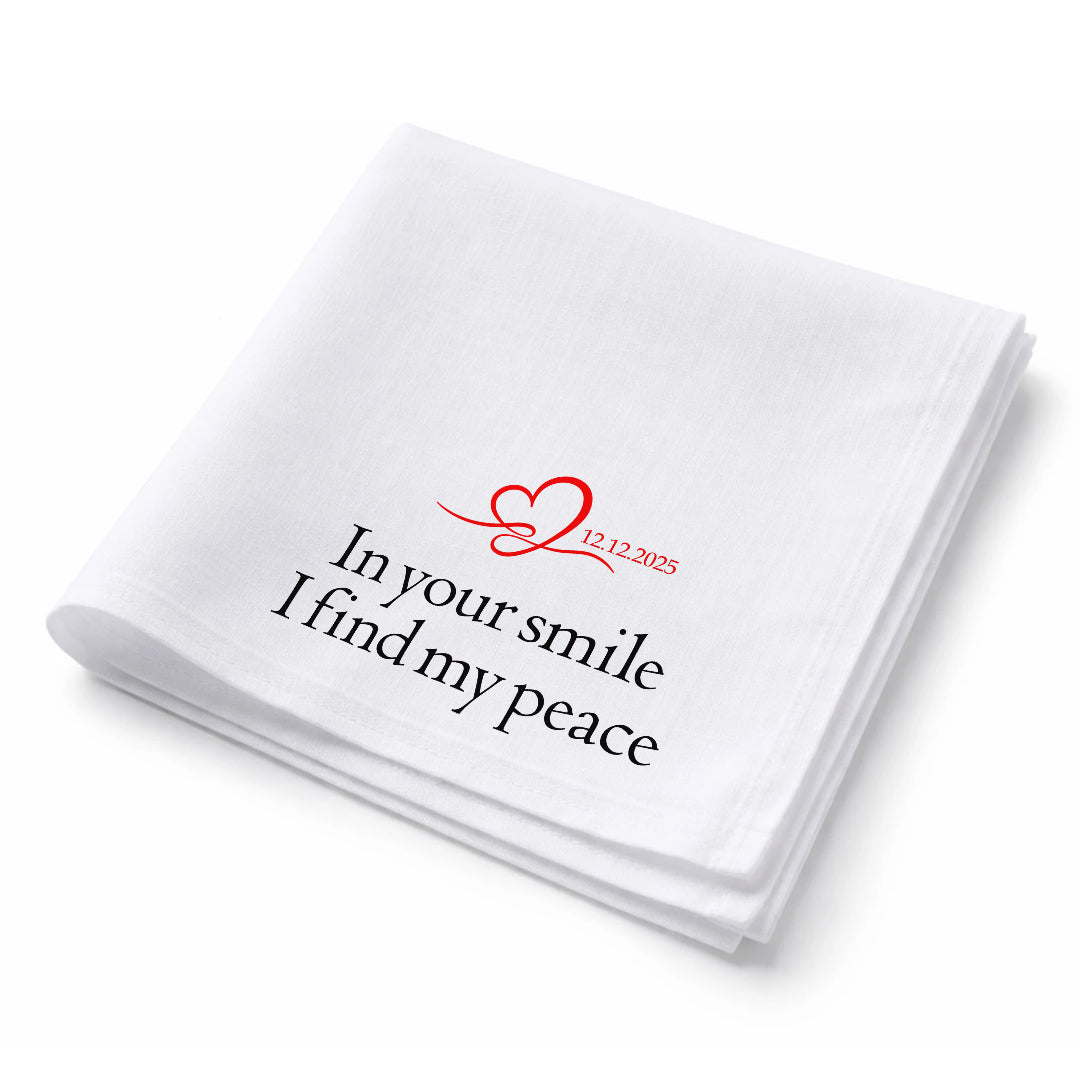 Personalized Date Printed Handkerchief