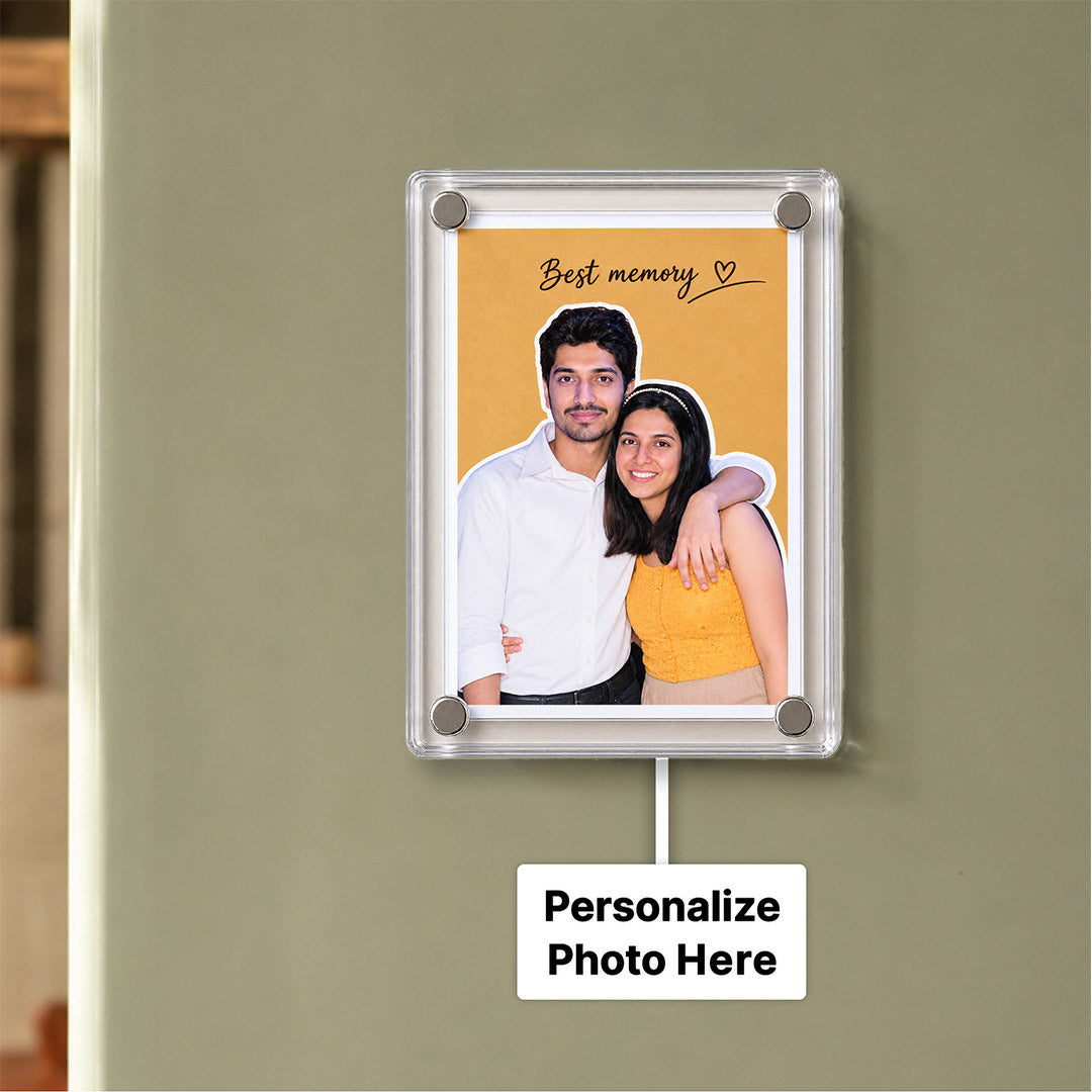 Personalized Couple Acrylic Photo Fridge Magnet | Romantic Keepsake Gift for Him & Her | Love Craft Gifts™