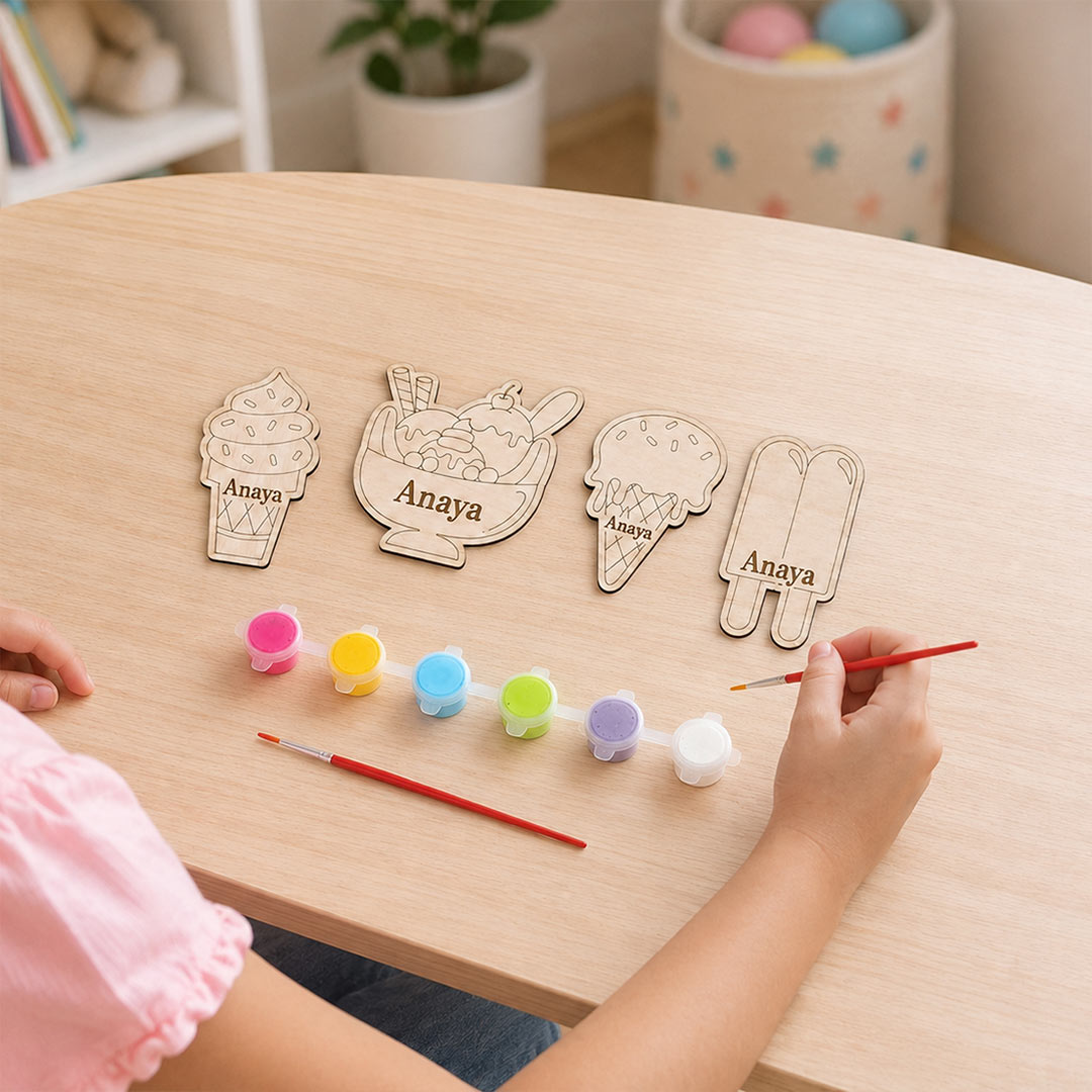 Personalized DIY Ice Cream Painting Kit for Kids | Creative Gift for Kids | Love Craft Gifts™