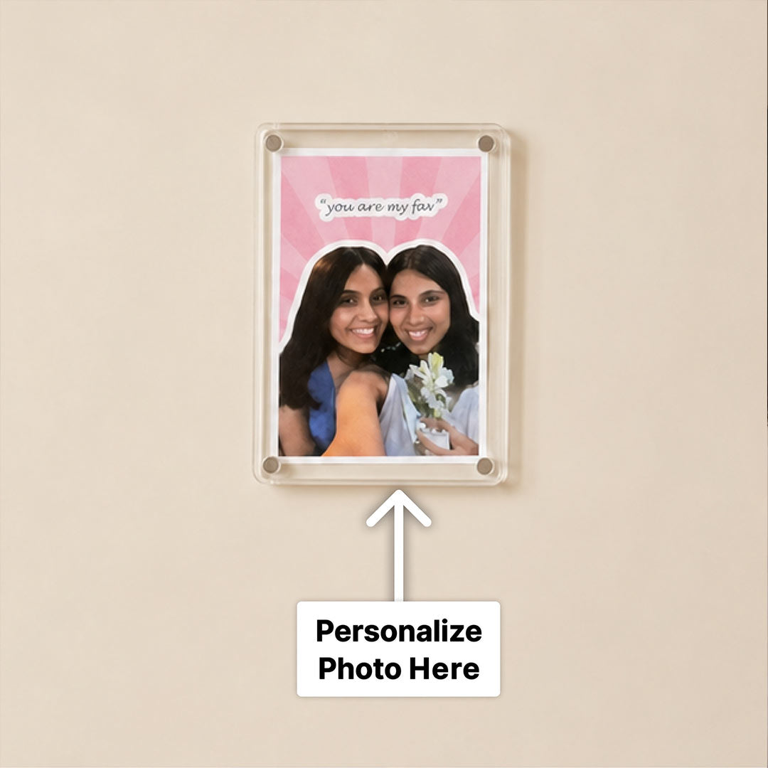 Personalized Best Friend Acrylic Photo Fridge Magnet | BFF Friendship Gift | Love Craft Gifts™