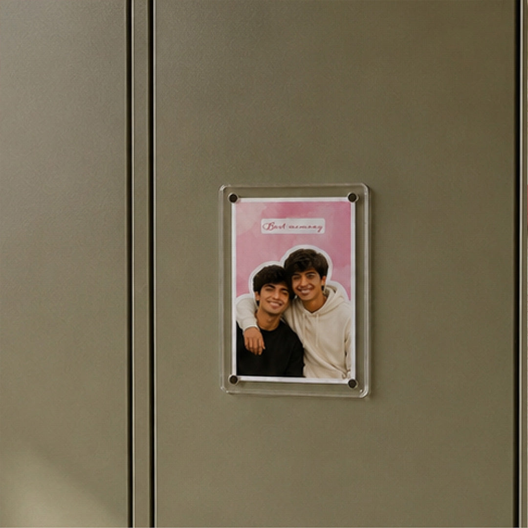Personalized Boys Best Friend Acrylic Photo Fridge Magnet | Friendship Gift for Male Best Friend | Love Craft Gifts™