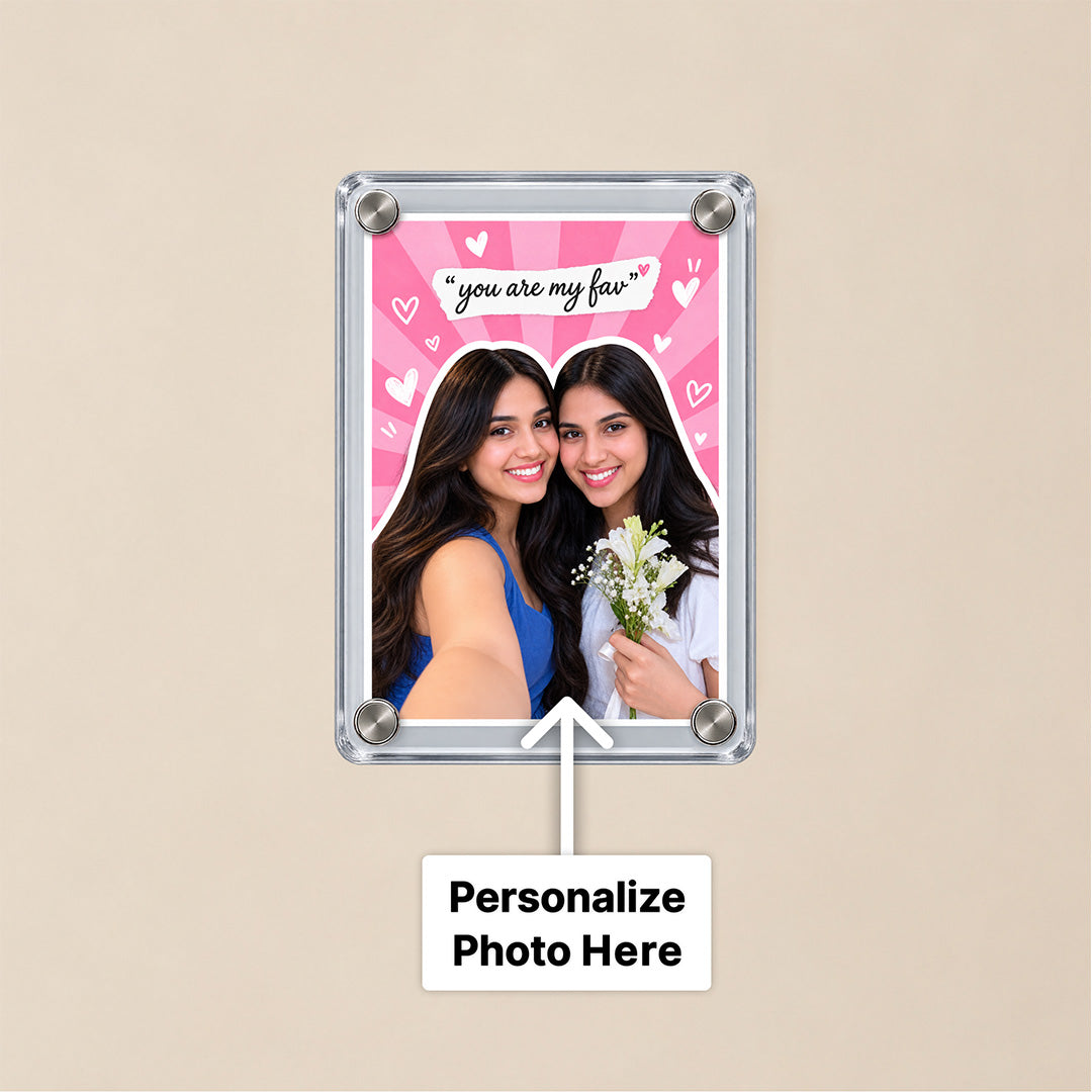 Personalized Best Friend Acrylic Photo Fridge Magnet | BFF Friendship Gift | Love Craft Gifts™