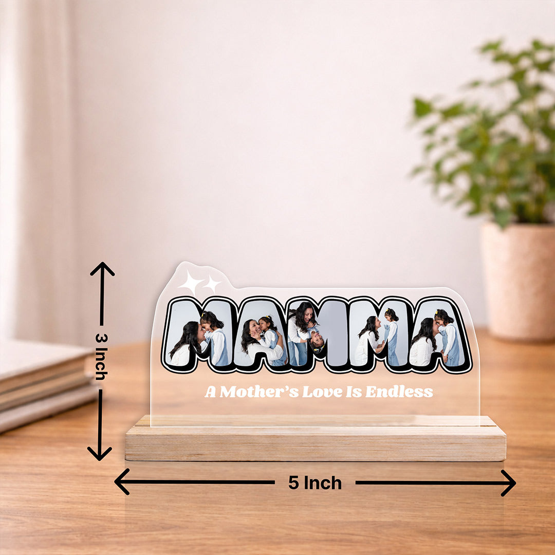 Personalized MOM Photo Acrylic Table Stand-3x5"