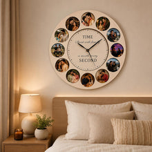 Personalized Wooden Couple Photo Wall Clock 12x12" | Love Craft Gifts™