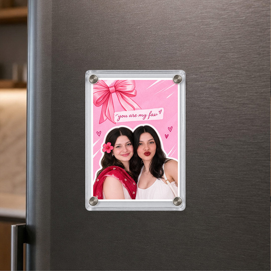 Personalized Best Friend Acrylic Photo Fridge Magnet | Bestie & BFF Friendship Gift | Love Craft Gifts™