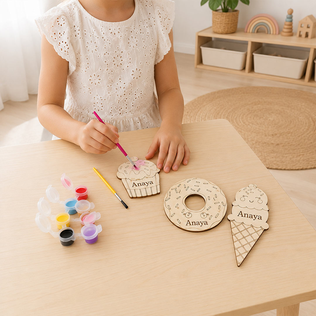 Personalized DIY Donut, Ice Cream & Cupcake Painting Kit for Kids | Creative Gift for Kids | Love Craft Gifts™