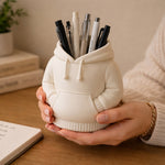 Personalized Hoodie Design Pen Stand – Custom Name Desk Organizer for Students & Office Use | Love Craft Gifts™