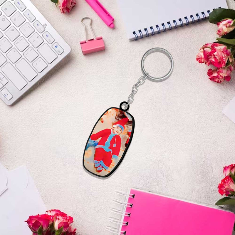 Alphabet Shape-Photo Printed Keychain | Love Craft Gifts