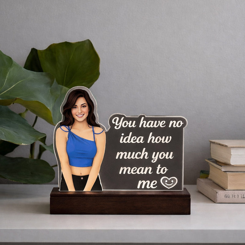 You Mean the World – Personalized Photo Message Acrylic Lamp