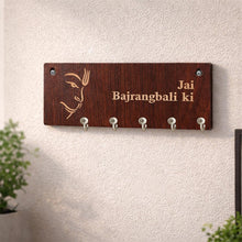 Bajrangbali Wooden Key Holder (6x2.5 Inch)