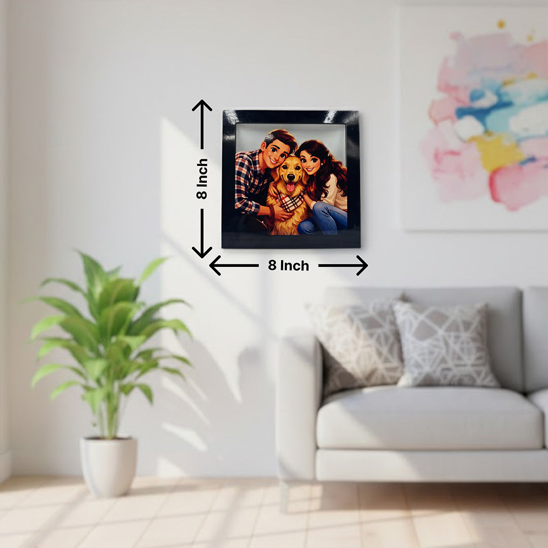 Personalized PixArt Style Photo Frame-8×8"