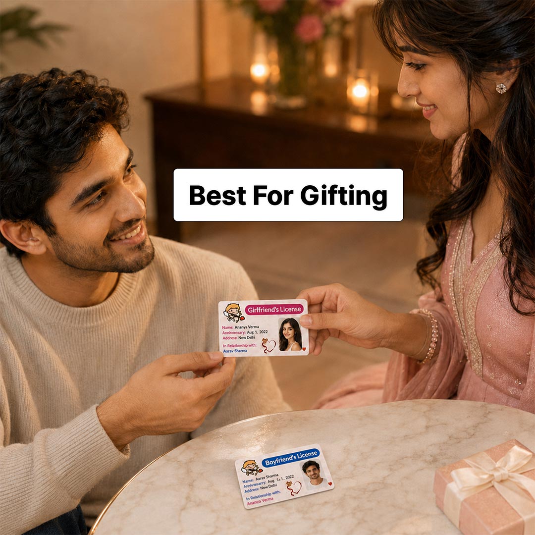 Personalized Boyfriend & Girlfriend License Photo Card Set | Romantic Gift for Couples | Love Craft Gifts™