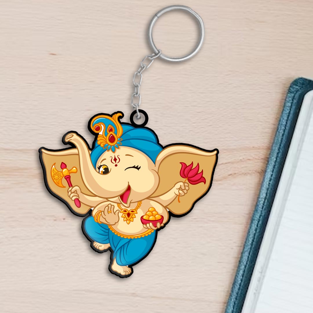 Cartoon Ganesha Keychain | Love Craft Gifts