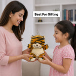 Personalized Cute Tiger Soft Toy – Custom Name Plush Teddy Gift for Kids | Love Craft Gifts™