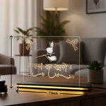 Krishna Sada Sahayate Acrylic LED Table Lamp (7×6 Inch) | Love Craft Gifts