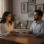 Krishna Sada Sahayate Acrylic LED Table Lamp (7×6 Inch) | Love Craft Gifts