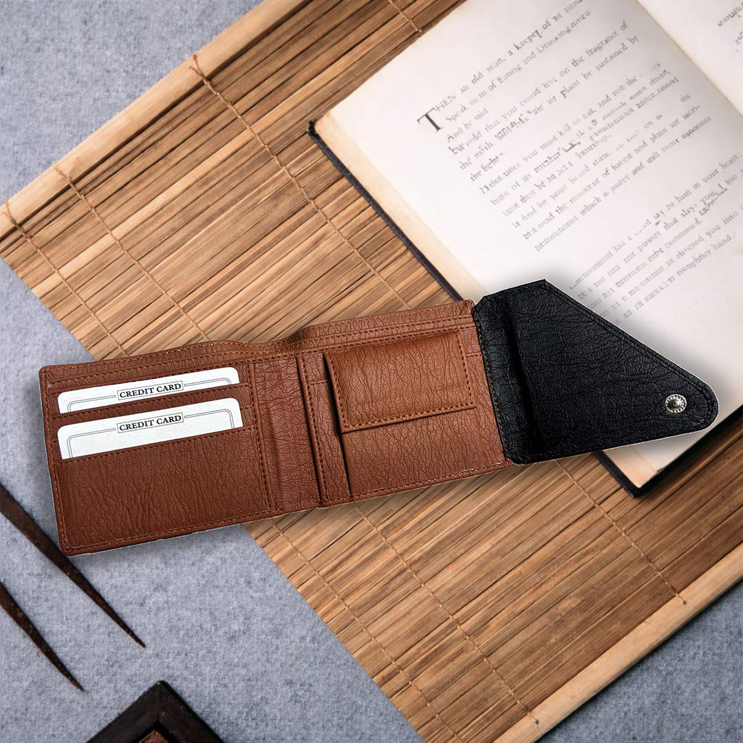 Personalized Men’s Leather Wallet with Cartoon Photo & Name Custom Print Brown Bi-Fold Wallet Gift for Boys, Husband & Boyfriend | Love Craft Gifts