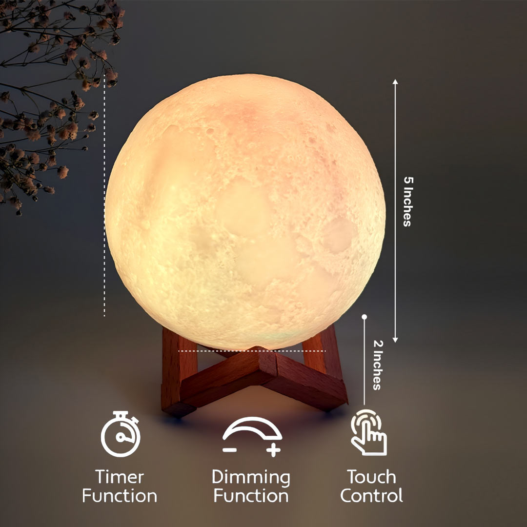 Customized 3d Moon Color Changing Lamp